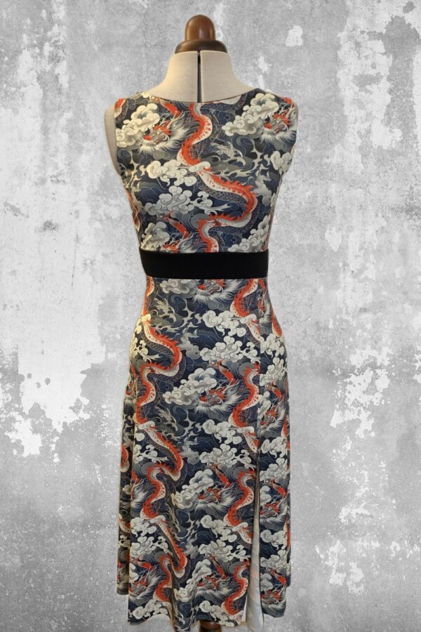 Robe CRUZADO EVASEE Dragon gris M – Image 5