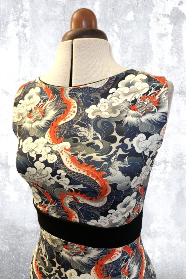 Robe CRUZADO EVASEE Dragon gris M – Image 4