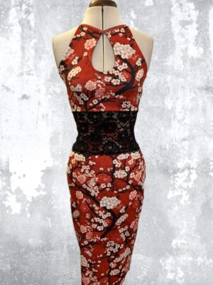 Jupe CIELO Sakura rouge S